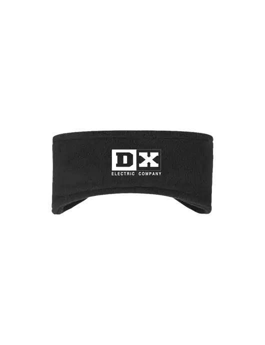 Black Stretch Fleece Headband w/DX Logo