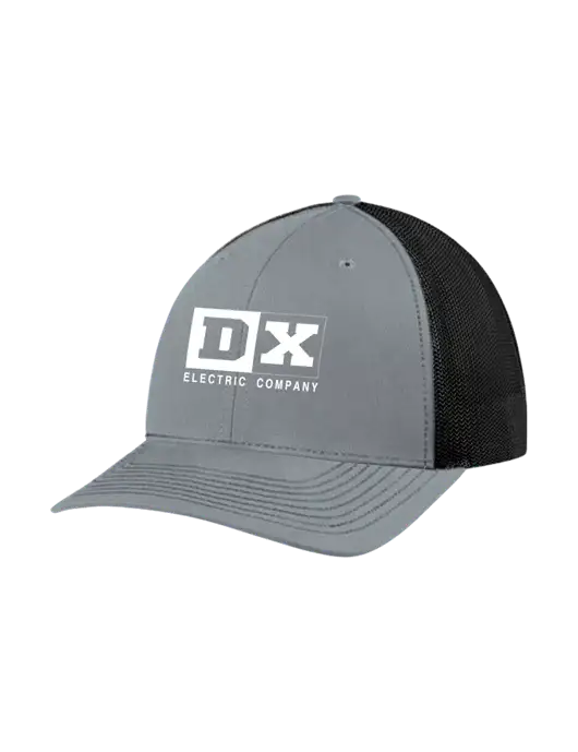 Richardson Adjustable Snapback Original 112 Trucker Cap Heather Grey w/Black Mesh w/DX Logo