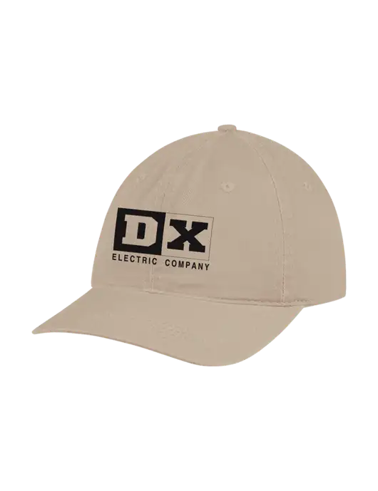 Garment Washed Unstructured Twill Tan Cap w/DX Logo