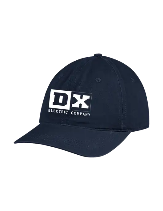 Garment Washed Unstructured Twill Navy Cap w/DX Logo