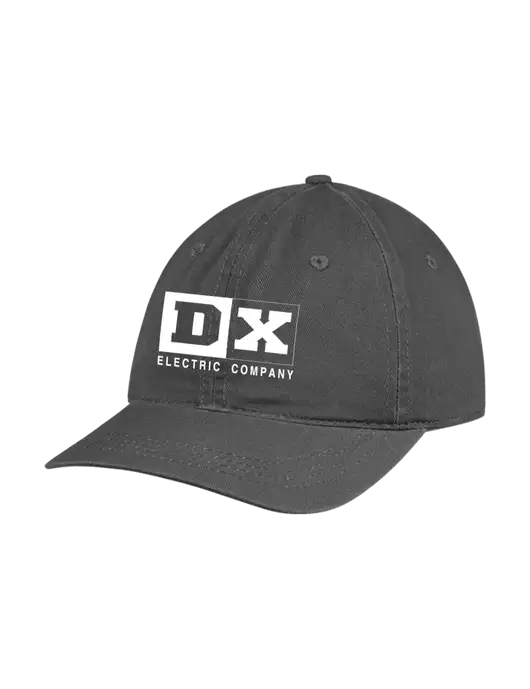 Garment Washed Unstructured Twill Charcoal Cap w/DX Logo