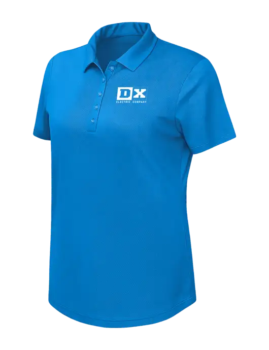 Callaway Womens Birdseye Dark Carolina Blue Polo w/DX Logo