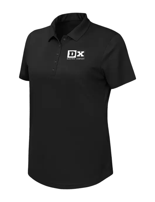 Callaway Womens Birdseye Black Polo w/DX Logo