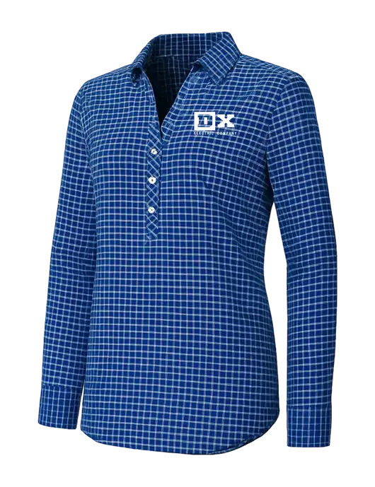 Womens Navy/White City Stretch Shirt w/DX Logo
