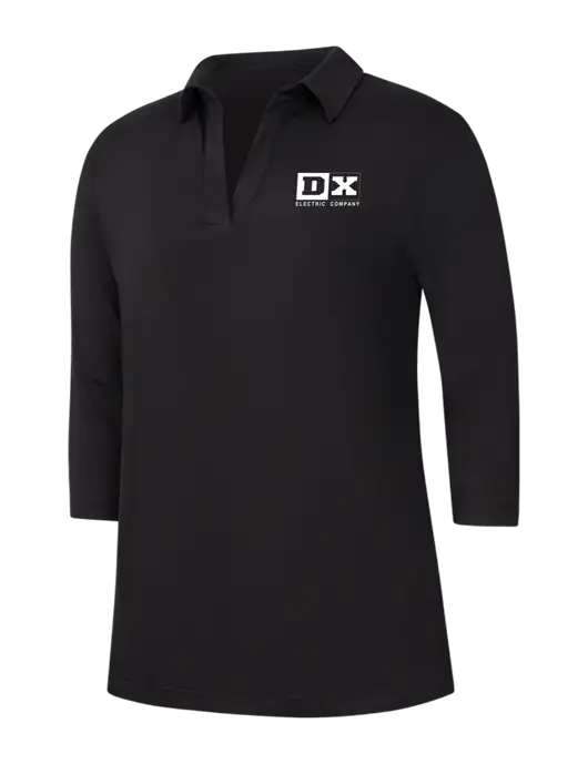 Womens Black Luxe Knit Tunic w/DX Logo