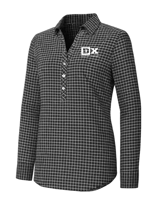 Womens Dark Grey/White City Stretch Shirt w/DX Logo