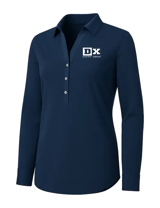 Womens Navy City Stretch Shirt w/DX Logo