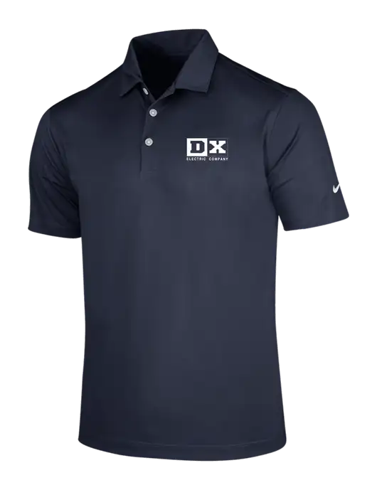 NIKE Dark Navy Dri-Fit Vertical Mesh Polo w/DX Logo