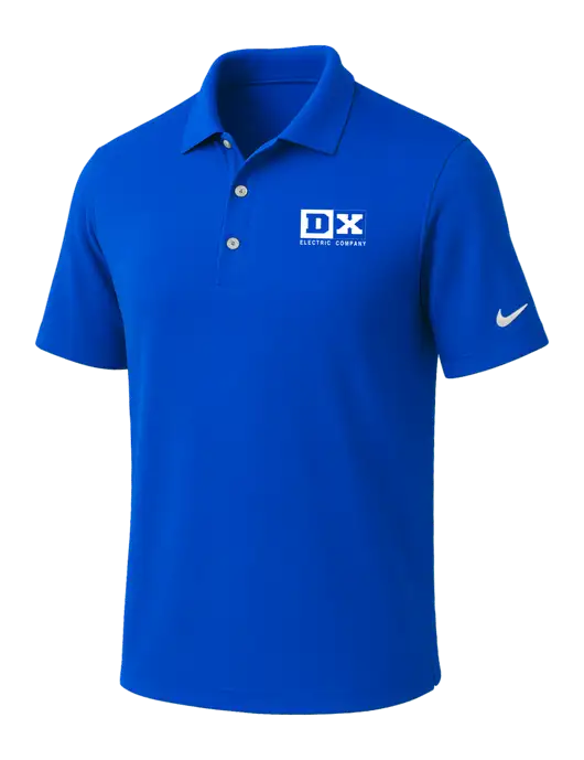 NIKE Royal Dri-Fit Micro Pique Polo w/DX Logo