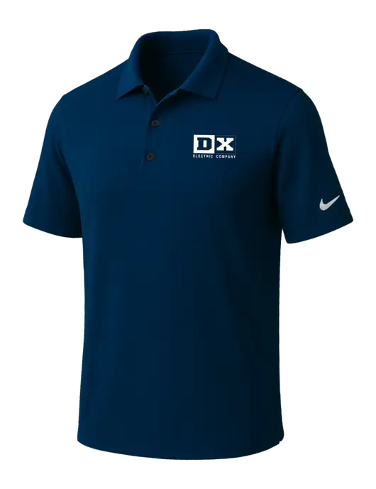NIKE Navy Dri-Fit Micro Pique Polo w/DX Logo