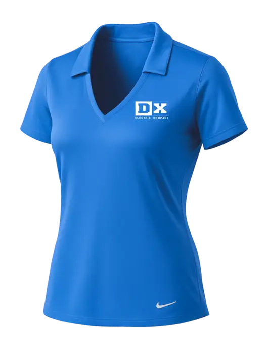NIKE Carolina Blue Womens Dri-Fit Vertical Mesh Polo w/DX Logo
