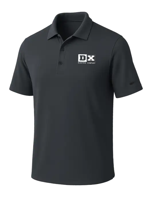 NIKE Dark Grey Dri-Fit Micro Pique Polo w/DX Logo