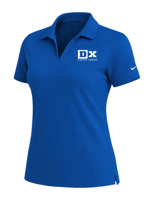 NIKE Royal Womens Dri-Fit Micro Pique Polo w/DX Logo