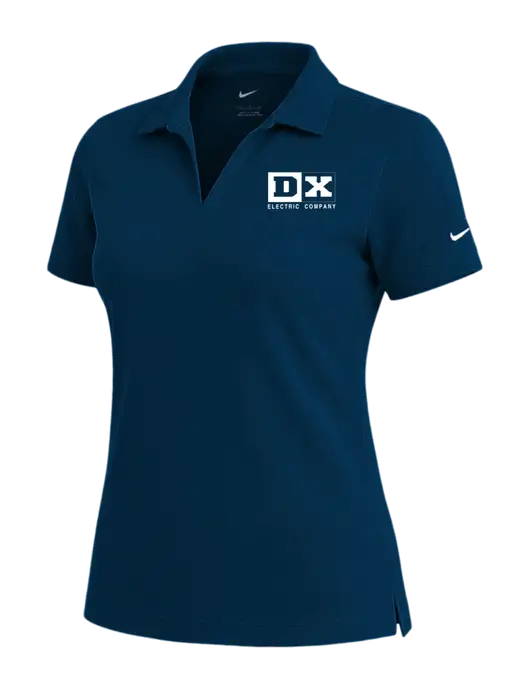 NIKE Navy Womens Dri-Fit Micro Pique Polo w/DX Logo