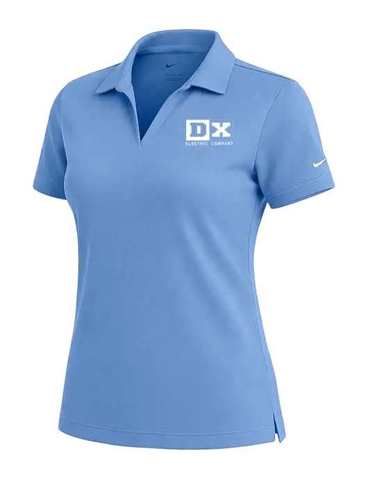 NIKE Carolina Blue Womens Dri-Fit Micro Pique Polo w/DX Logo