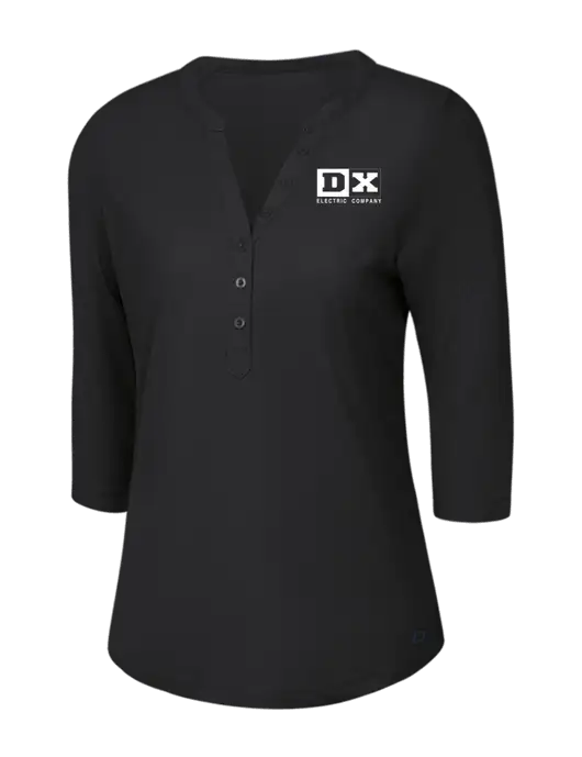 OGIO Blacktop Jewel Henley w/DX Logo