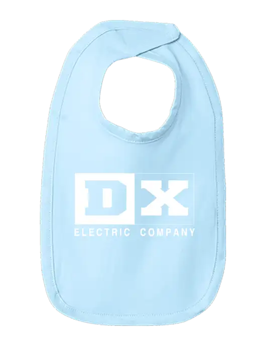 Rabbit Skins Light Blue Infant Premium Jersey Bib w/DX Logo