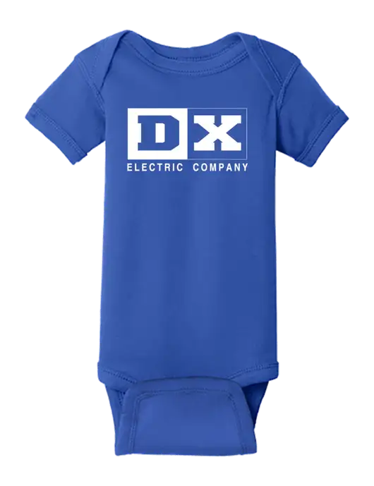 Rabbit Skins Royal Infant Short Sleeve Baby Rib Bodysuit w/DX Logo