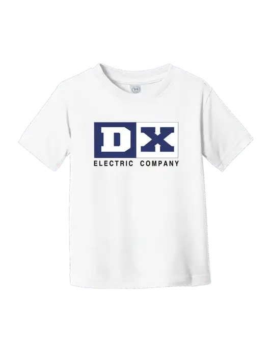 Rabbit Skins White Toddler Fine Jersey Tee w/DX Logo