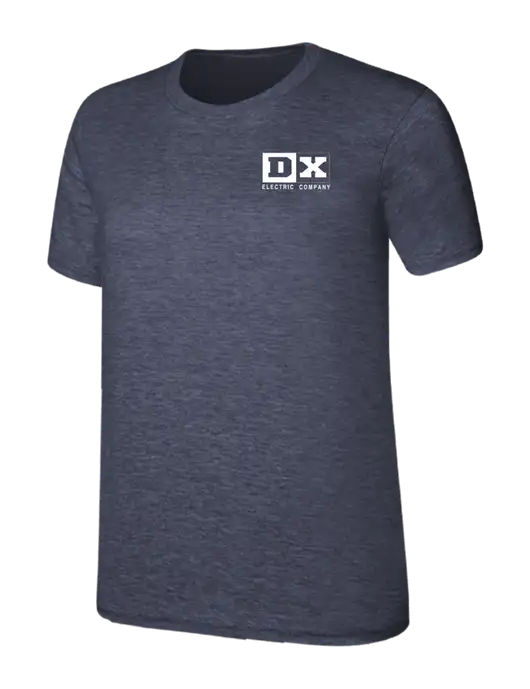 Womens Ring Spun Heather Navy 4.5 oz T-Shirt w/DX Logo