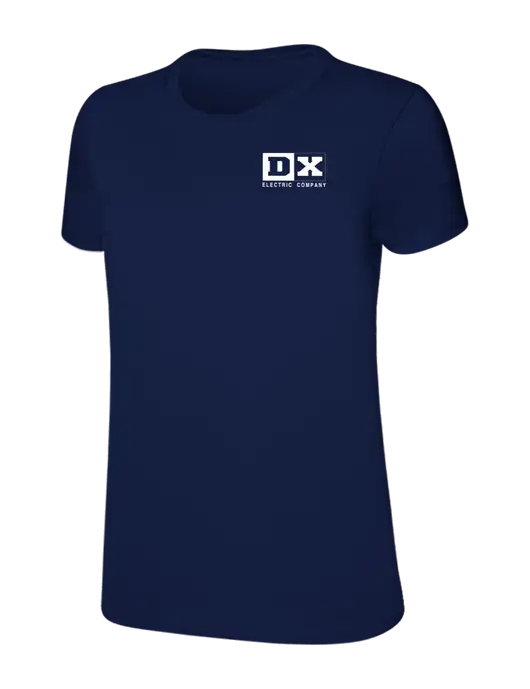 Womens Ring Spun Navy 4.5 oz T-Shirt w/DX Logo