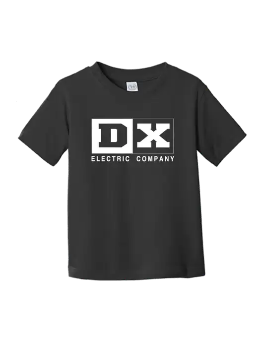 Rabbit Skins Black Toddler Fine Jersey Tee w/DX Logo