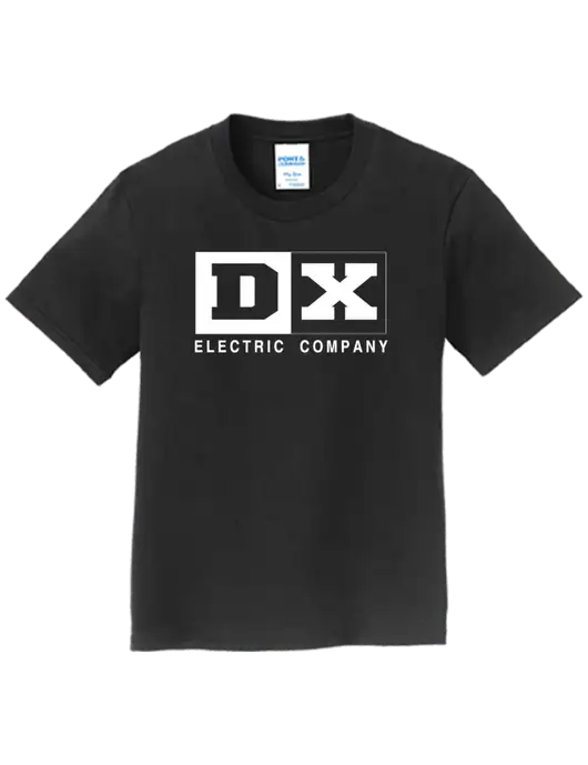 Youth Ring Spun Jet Black 4.5 oz T-Shirt w/DX Logo