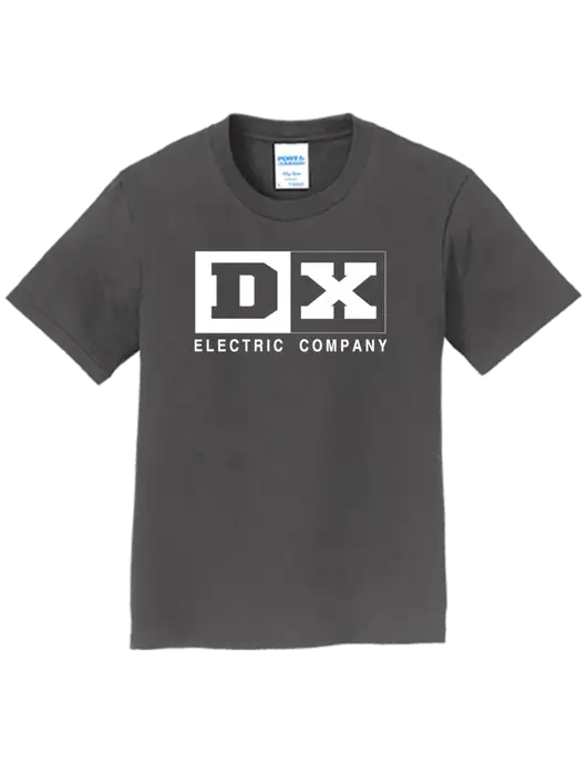 Youth Ring Spun Charcoal 4.5 oz T-Shirt w/DX Logo