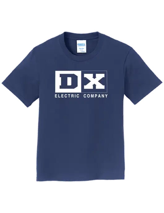 Youth Ring Spun Navy 4.5 oz T-Shirt w/DX Logo