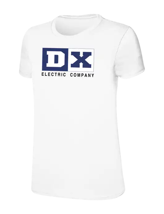 Womens Ring Spun White 4.5 oz T-Shirt w/DX Logo