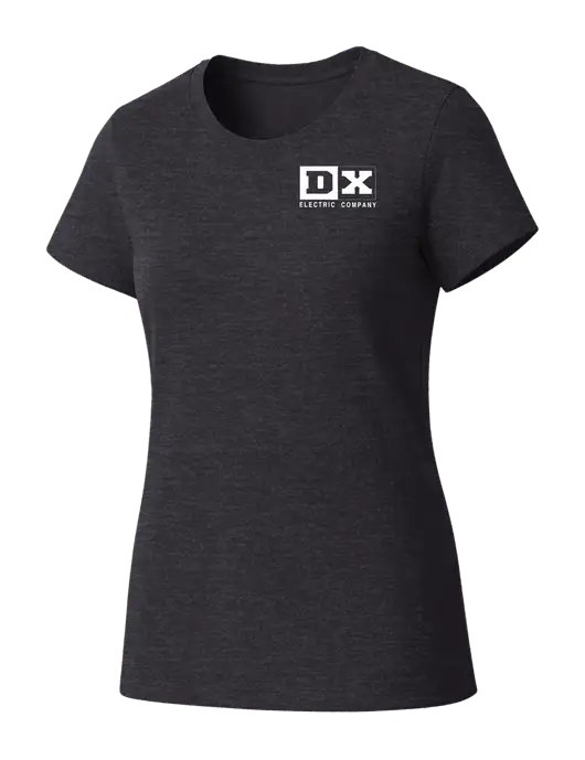 Womens Seriously Soft Heathered Charcoal T-Shirt w/DX Logo