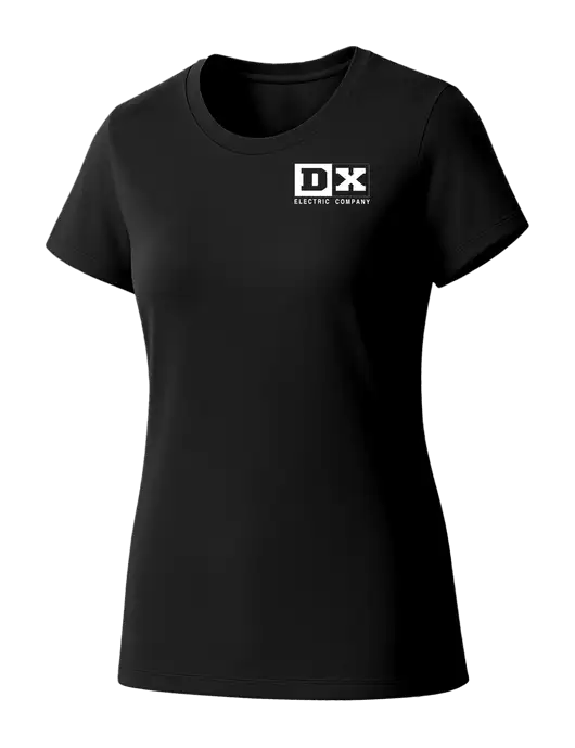 Womens Seriously Soft Black T-Shirt w/DX Logo