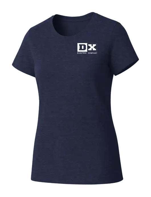 Womens Seriously Soft Heathered Navy T-Shirt w/DX Logo