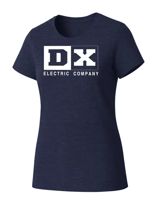 Womens Seriously Soft Heathered Navy T-Shirt w/DX Logo