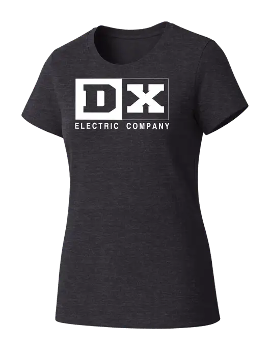 Womens Seriously Soft Heathered Charcoal T-Shirt w/DX Logo