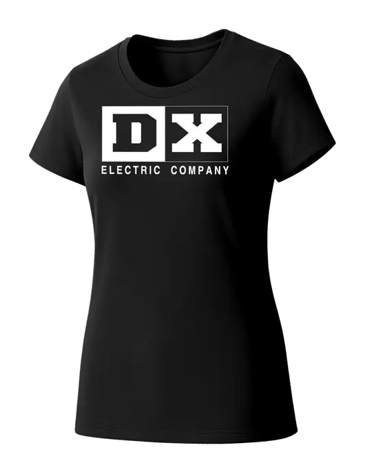 Womens Seriously Soft Black T-Shirt w/DX Logo