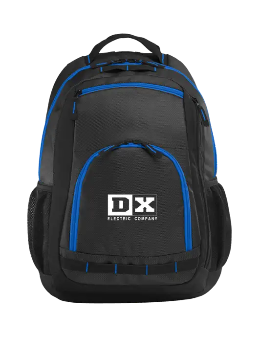 Xtreme Black/Dark Grey/Royal Blue Backpack w/DX Logo