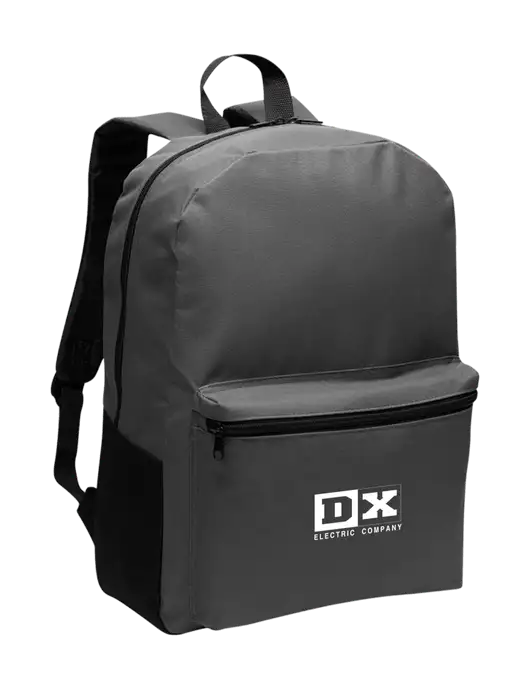 Casual Dark Charcoal Lightweight Laptop Backpack w/DX Logo