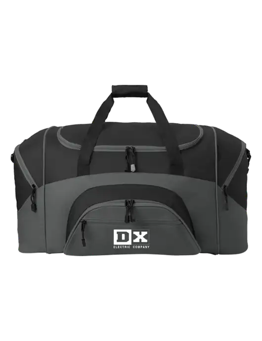 Standard Colorblock Black/Dark Grey Sport Duffel w/DX Logo