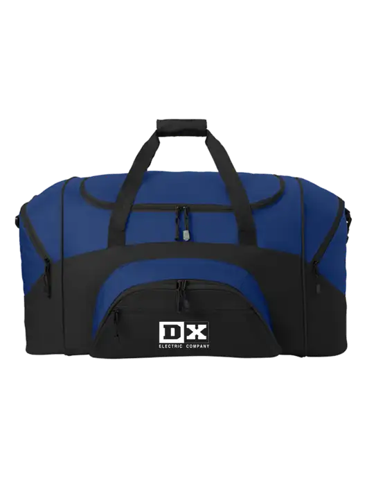 Standard Colorblock Royal/Black Sport Duffel w/DX Logo