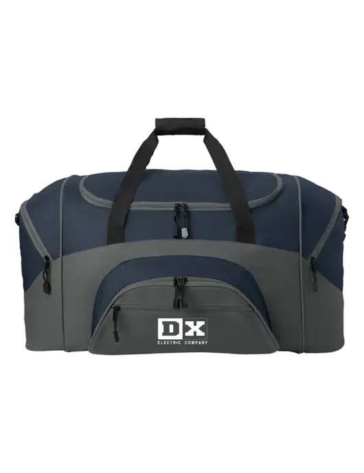Standard Colorblock Navy/Dark Grey Sport Duffel w/DX Logo