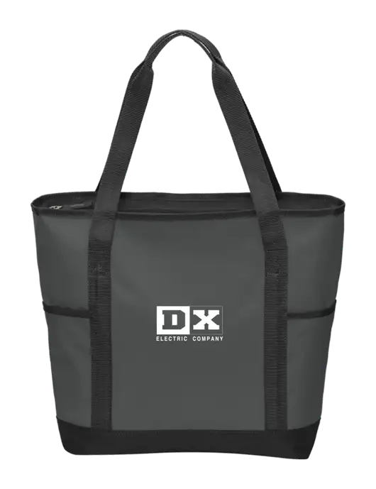 On the Go Charcoal/Black Tote  w/DX Logo