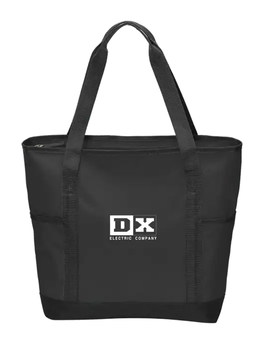 On the Go Black/Black Tote w/DX Logo