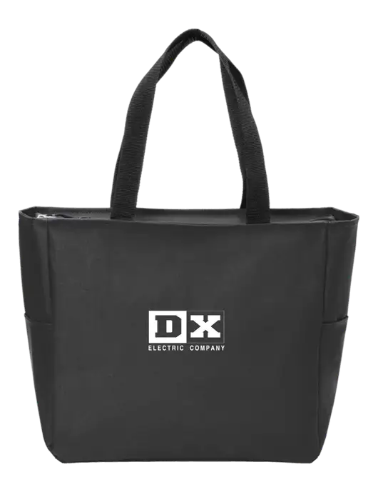 Everyday Black Zip Tote  w/DX Logo