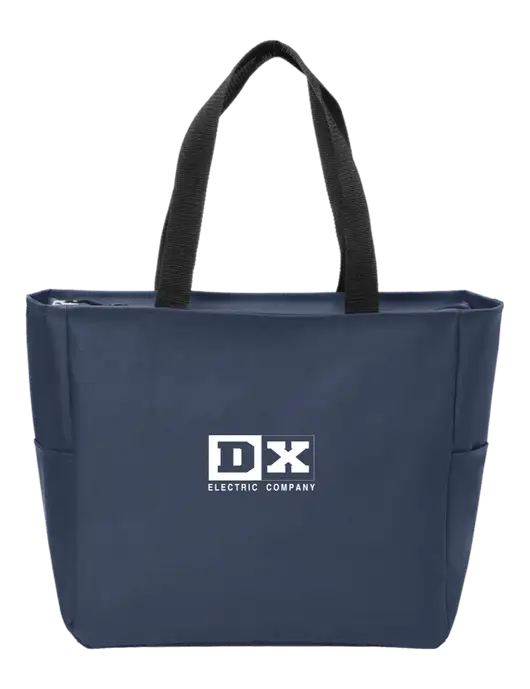 Everyday Navy Zip Tote  w/DX Logo