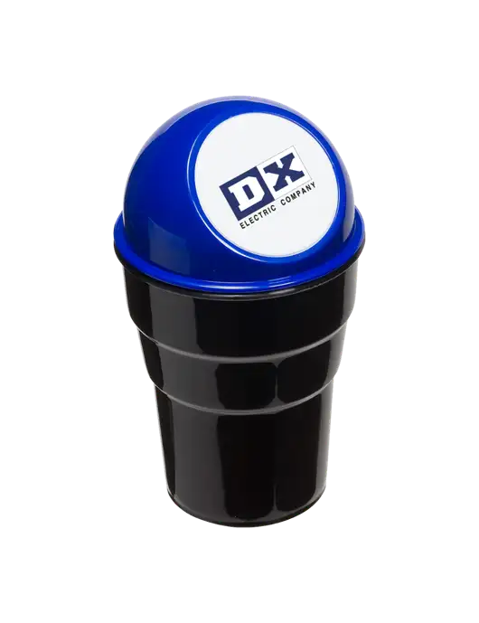 Blue Car Cup Holder Trash Can w/DX Logo