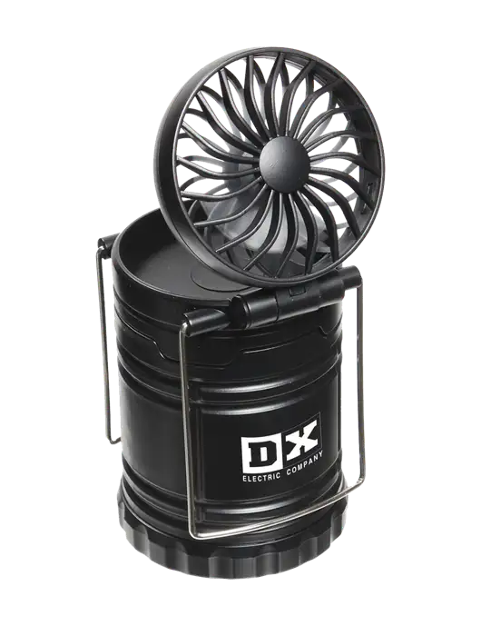 Black Retro Lantern with Fan w/DX Logo