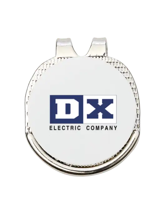 Antique Silver Hat Clip w/Golf Ball Marker w/DX Logo