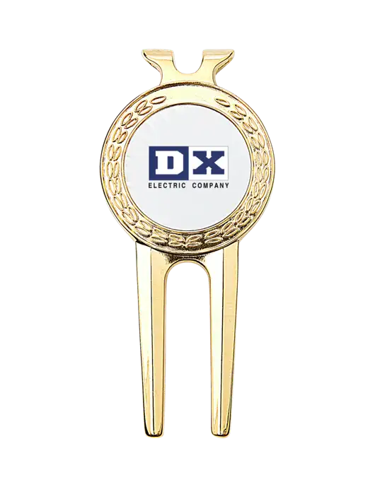 Gold Divot Tool, 1.5 x 3 w/DX Logo