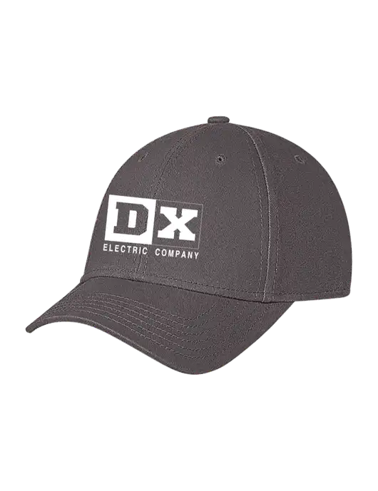Medium Dark Grey Structured Soft Snap Closure Hook & Loop Cap w/DX Logo